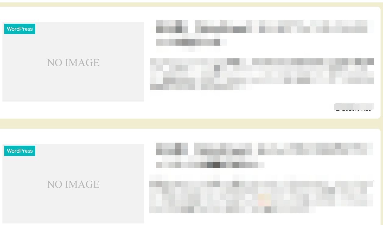 ワードプレス・コクーン、デフォルトの一覧表示